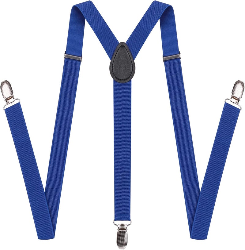 AMPIL Store Black Suspenders for Men and Women Adjustable Suspender Elastic 1 inch Wide with Heavy Duty Clips - Image 1